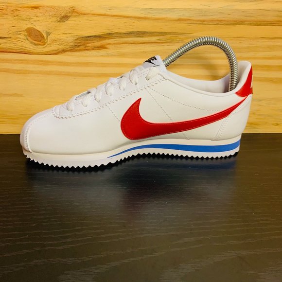 New Nike Classic Cortez Leather USA Red White Blue - Picture 4 of 8
